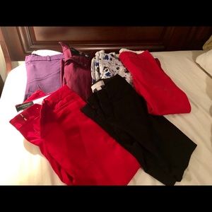 Lot of 00 ankle pants. Jcrew and Banana Republic